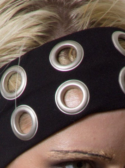 EYELET HAIRBAND BLACK-Nibgnus-APOC STORE