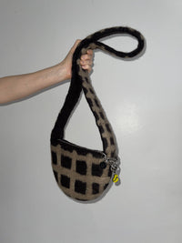 PLAID BAG CROSSBODY #7 - Charcoal / Beige-Carboot-APOC STORE