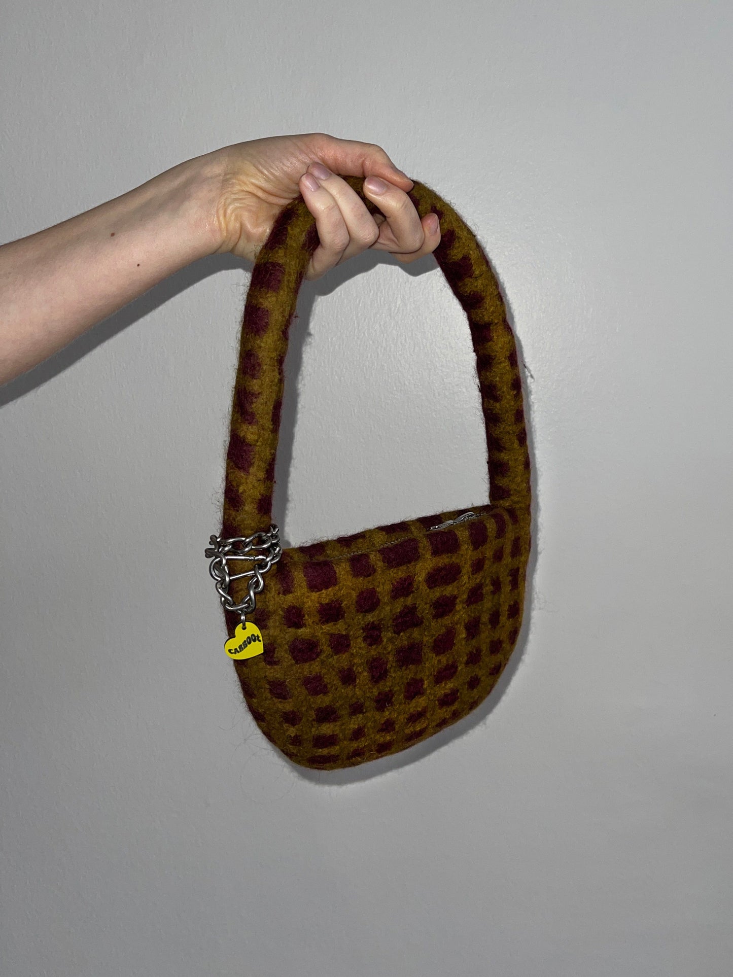 PLAID BAG #9 - Maroon / Khaki-Carboot-APOC STORE