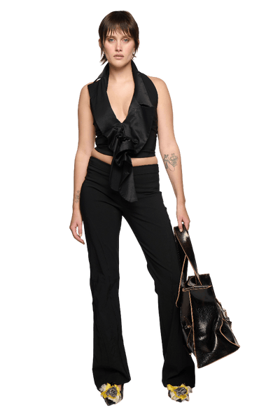 Spliced Pant Low Rise - Black