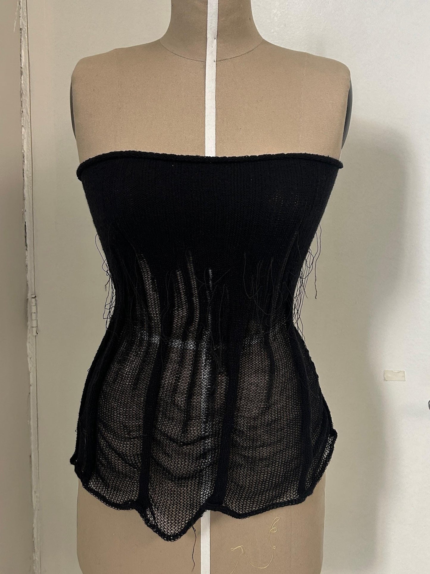 Organic Tube Top Black-Krystal Paniagua-APOC STORE