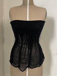 Organic Tube Top Black-Krystal Paniagua-APOC STORE