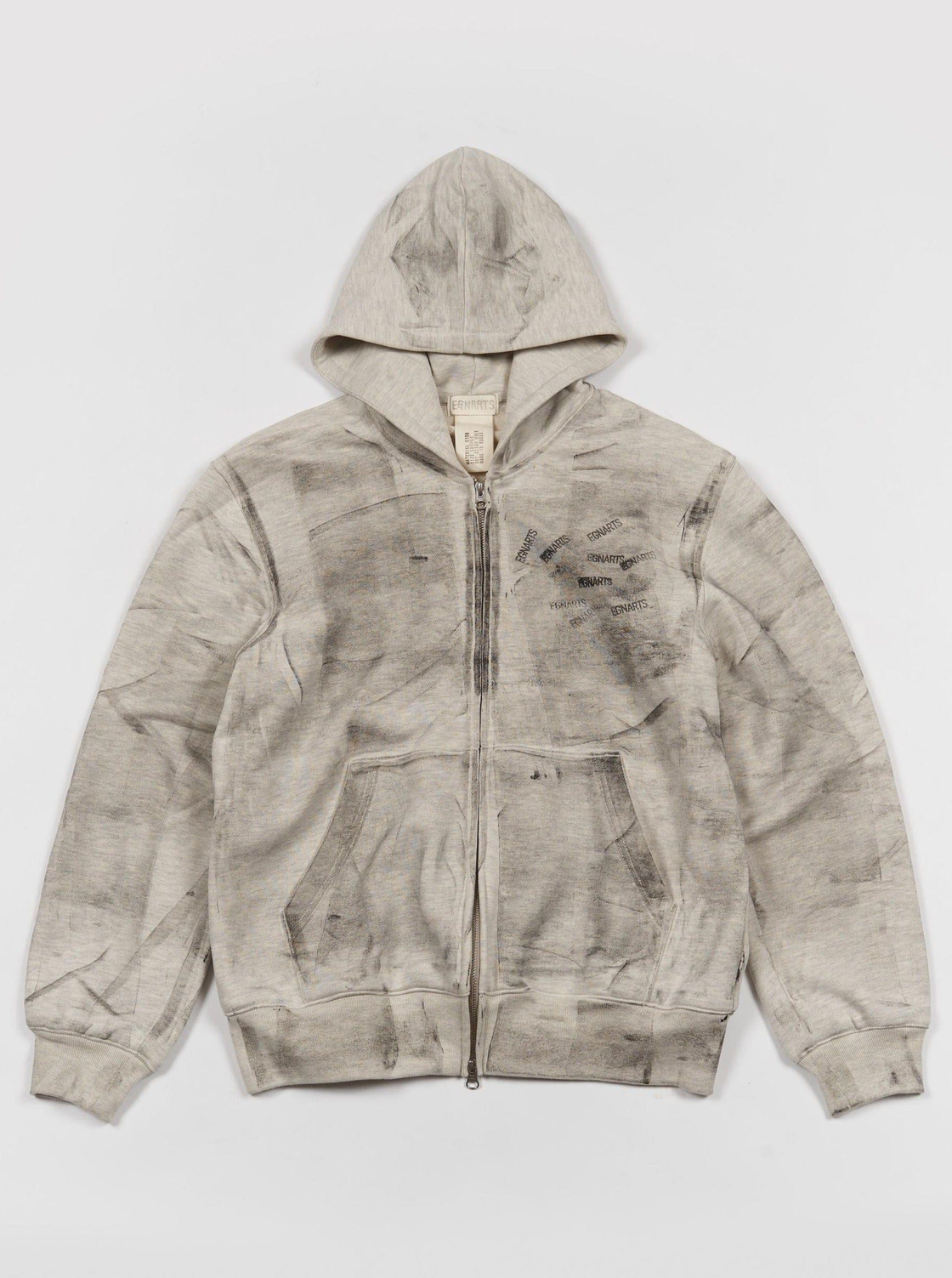 EGNARTS Stamped Zip-Up Hoodie Gray – APOC STORE