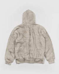 Stamped Zip-Up Hoodie Gray-EGNARTS-APOC STORE