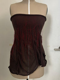 Organic Tube Top Brown/Red-Krystal Paniagua-APOC STORE