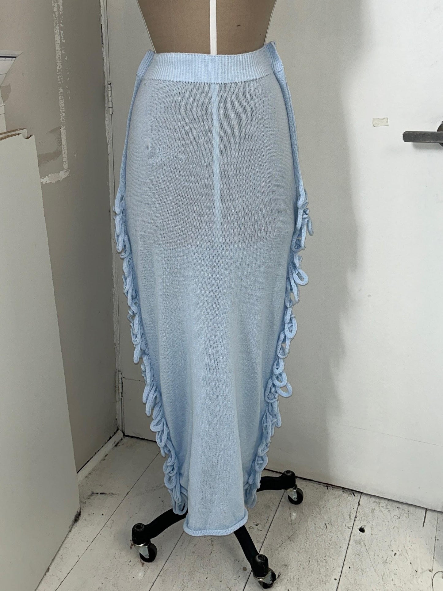Maxi Loop Skirt blue-Krystal Paniagua-APOC STORE