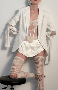 Crochet Stockings with floral knees-Nastyamasha-APOC STORE