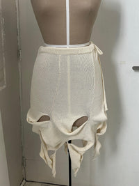 Waterfall Midi Skirt Cream-Krystal Paniagua-APOC STORE