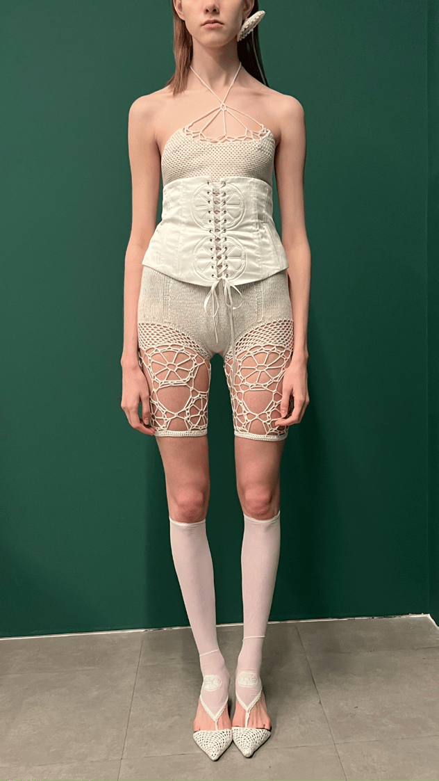 Crochet Floral Shorts-Nastyamasha-APOC STORE