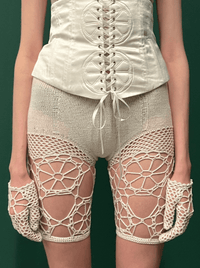 Crochet Floral Shorts-Nastyamasha-APOC STORE