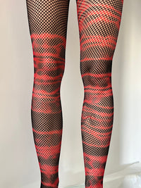 Hand Dyed Fishnet Tights 1-Celia Calderón Asensio-APOC STORE