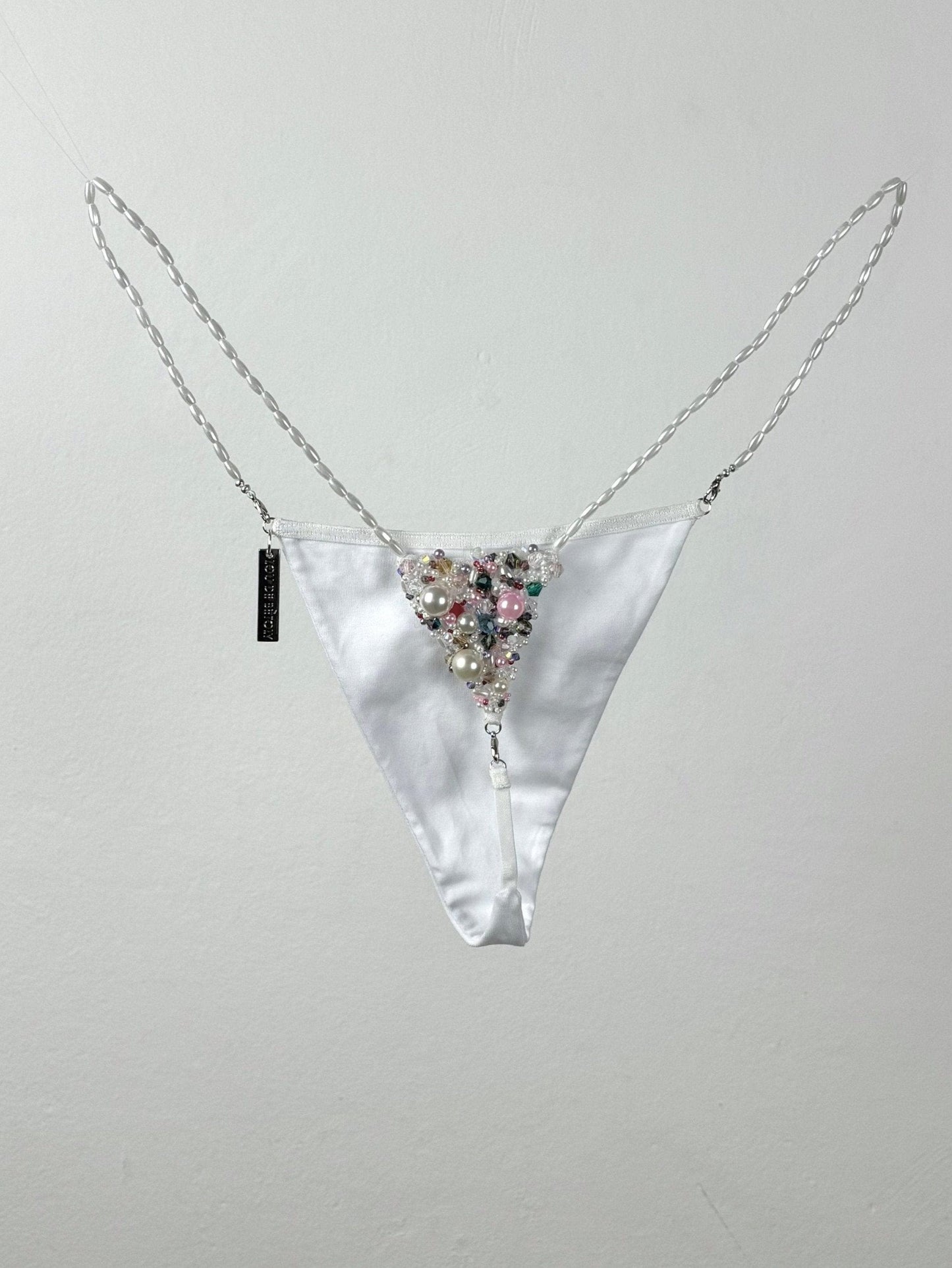 JEWELLERY THONG WHITE-Lou de Bètoly-APOC STORE