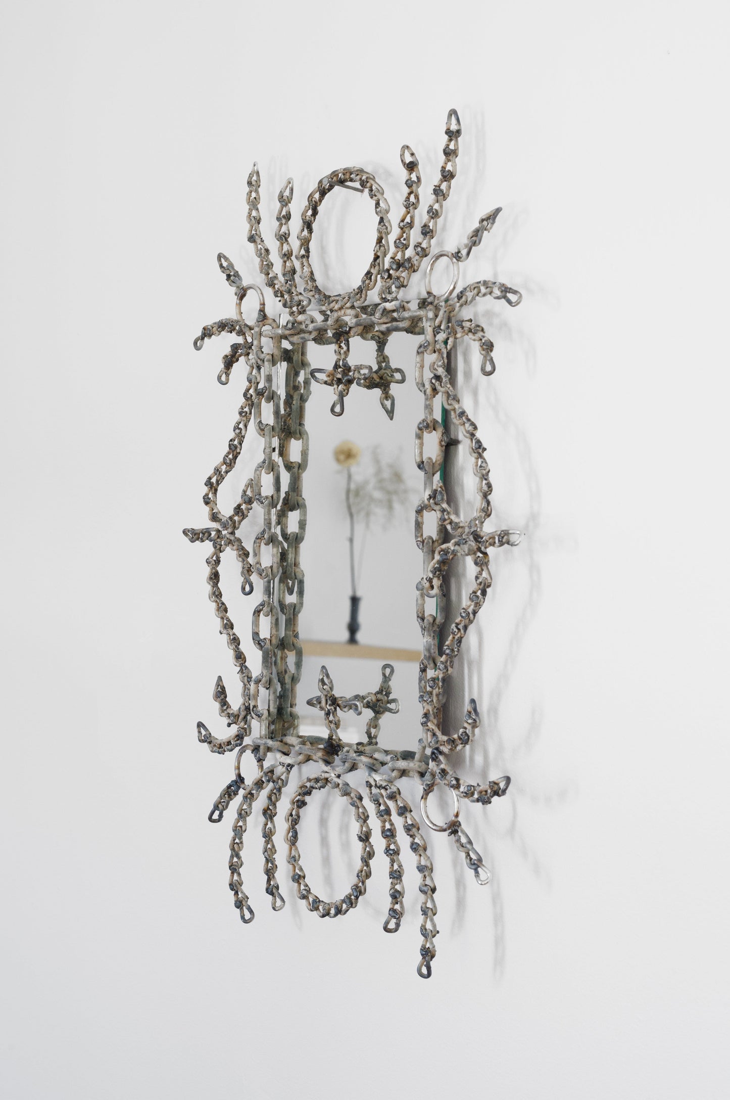 welded chain framed mirror .1-Boris Panaccio-APOC STORE