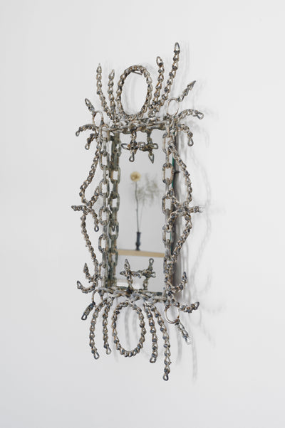 welded chain framed mirror .1-Boris Panaccio-APOC STORE