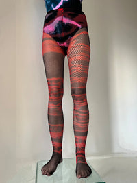 Hand Dyed Fishnet Tights 1-Celia Calderón Asensio-APOC STORE