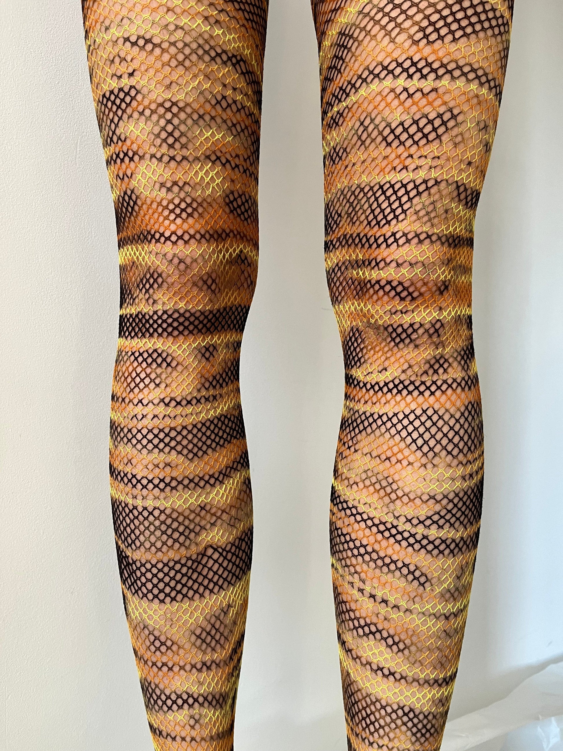 Hand Dyed Fishnet Tights 2-Celia Calderón Asensio-APOC STORE