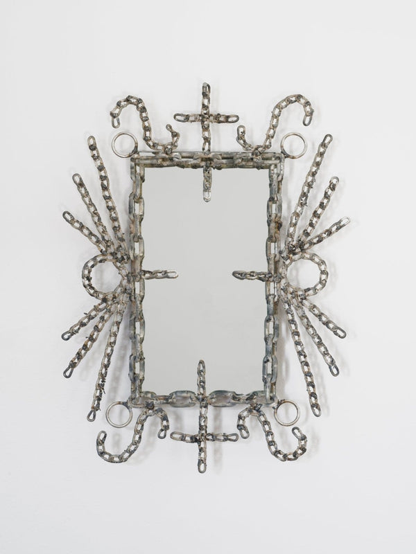 welded chain framed mirror .2-Boris Panaccio-APOC STORE
