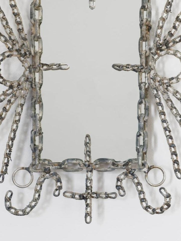welded chain framed mirror .2-Boris Panaccio-APOC STORE