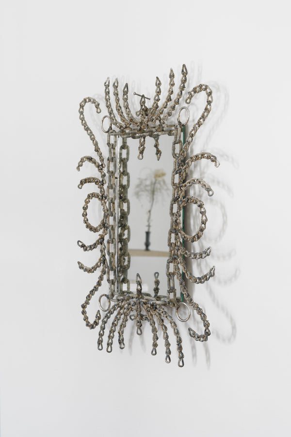 welded chain framed mirror .3-Boris Panaccio-APOC STORE