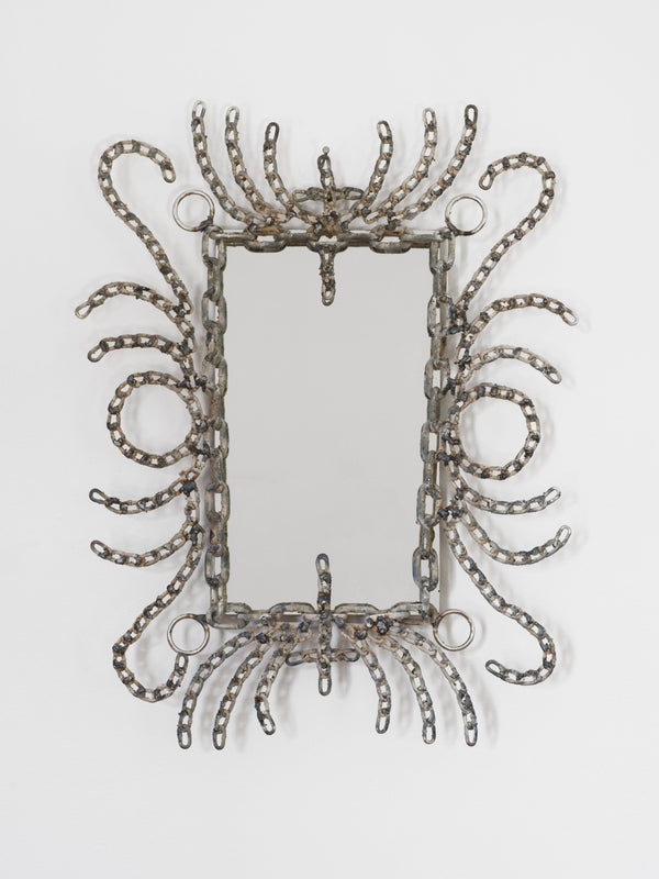 welded chain framed mirror .3-Boris Panaccio-APOC STORE