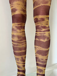 Hand Dyed Fishnet Tights 4-Celia Calderón Asensio-APOC STORE