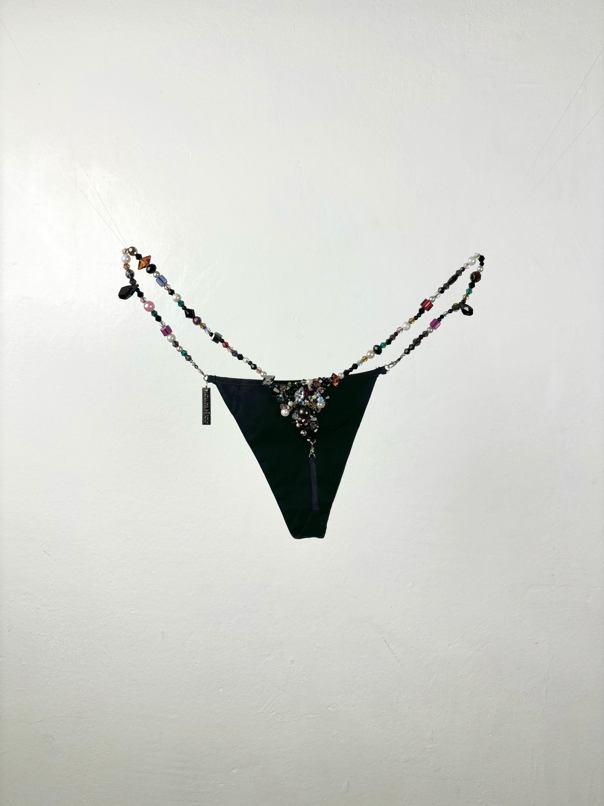 Crystal jewellery thong multicolor-Lou de Bètoly-APOC STORE