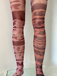 Hand Dyed Fishnet Tights 5-Celia Calderón Asensio-APOC STORE