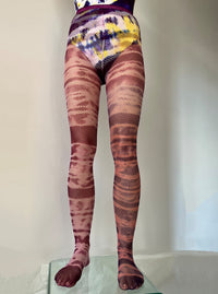 Hand Dyed Fishnet Tights 5-Celia Calderón Asensio-APOC STORE