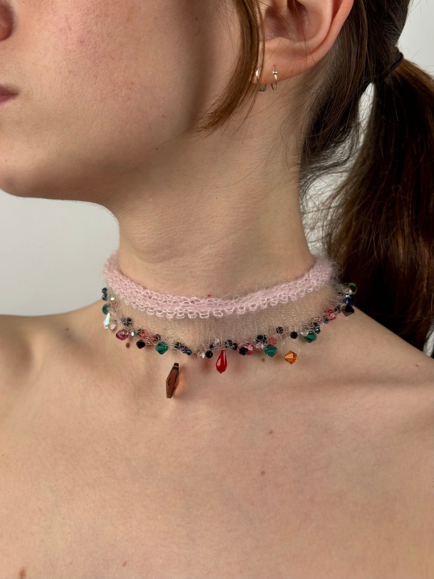 SEE THROUGH CHOKER PINK-Lou de Bètoly-APOC STORE