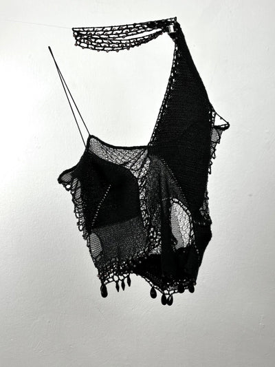 KNIT BLACK CHOKER TOP-Lou de Bètoly-APOC STORE