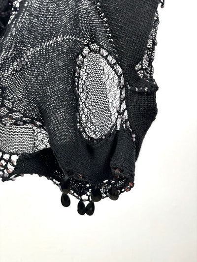 KNIT BLACK CHOKER TOP-Lou de Bètoly-APOC STORE