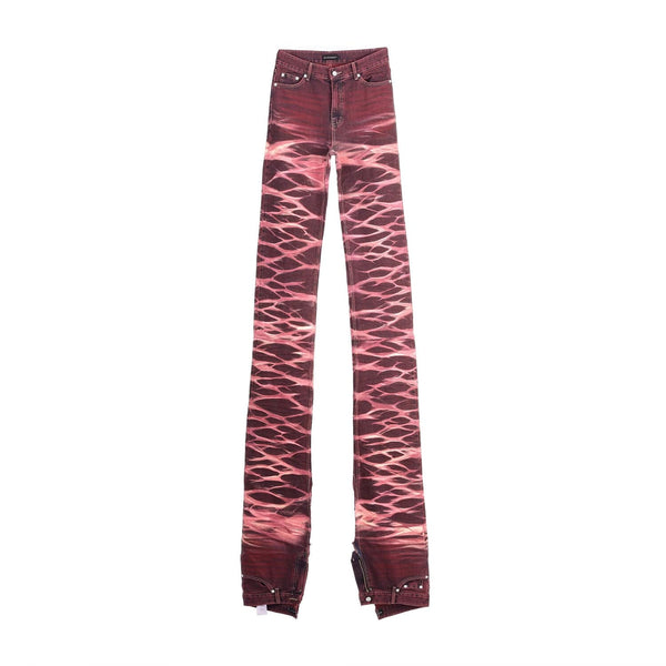surgery yoonseul long length double jeans 'flame'-Surgery-APOC STORE