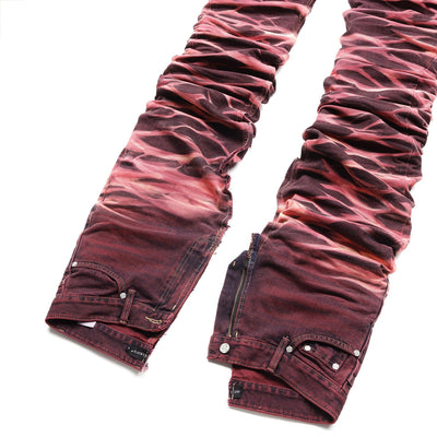 surgery yoonseul long length double jeans 'flame'-Surgery-APOC STORE