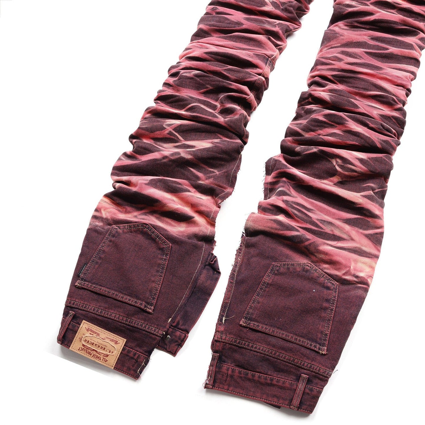 surgery yoonseul long length double jeans 'flame'-Surgery-APOC STORE