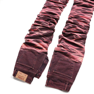 surgery yoonseul long length double jeans 'flame'-Surgery-APOC STORE