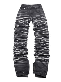 surgery yoonseul long length double jeans 'black'-Surgery-APOC STORE