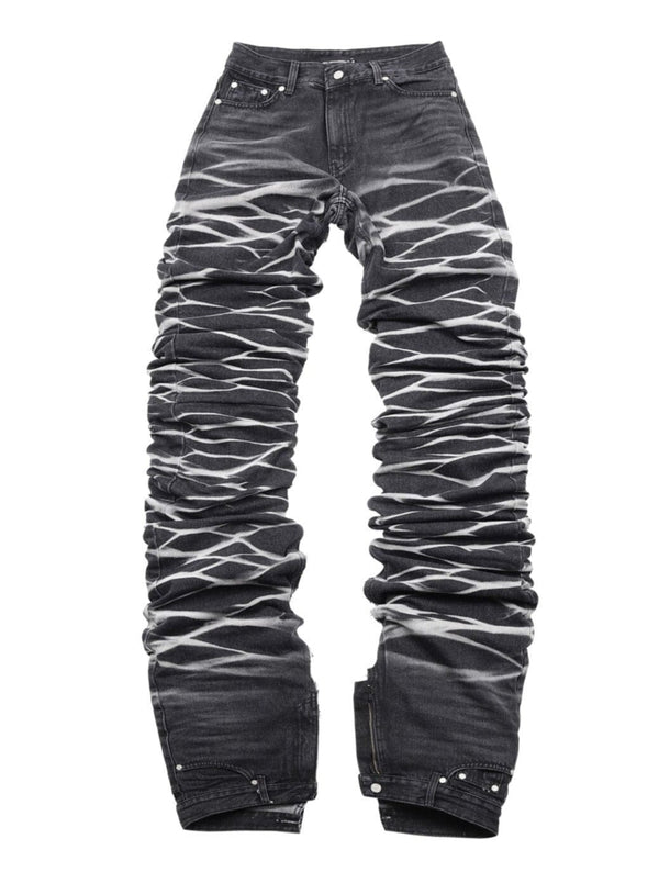 surgery yoonseul long length double jeans 'black'-Surgery-APOC STORE