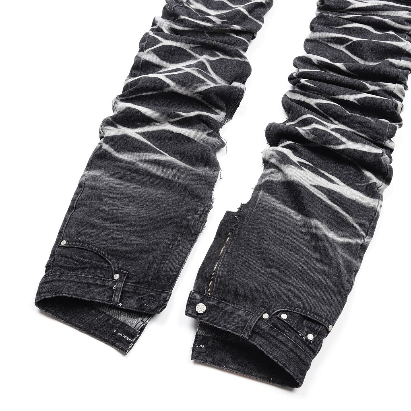 surgery yoonseul long length double jeans 'black'-Surgery-APOC STORE