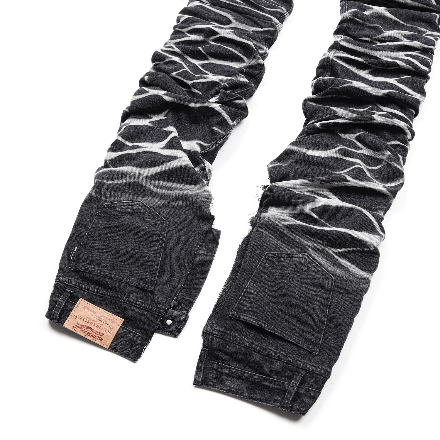 surgery yoonseul long length double jeans 'black'-Surgery-APOC STORE