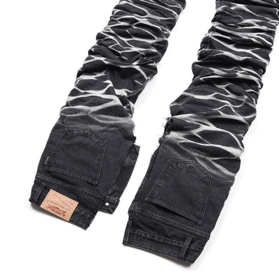 surgery yoonseul long length double jeans 'black'-Surgery-APOC STORE