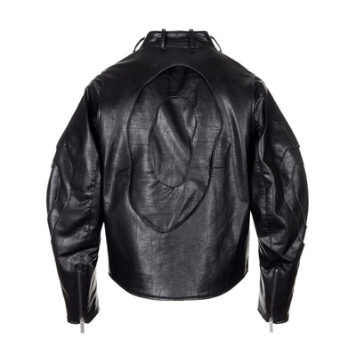 surgery stratum leather rider jacket 'black'-Surgery-APOC STORE