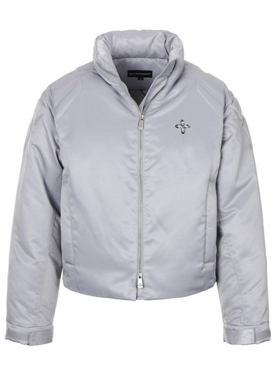 surgery biker embossing puffer jacket 'grey'-Surgery-APOC STORE