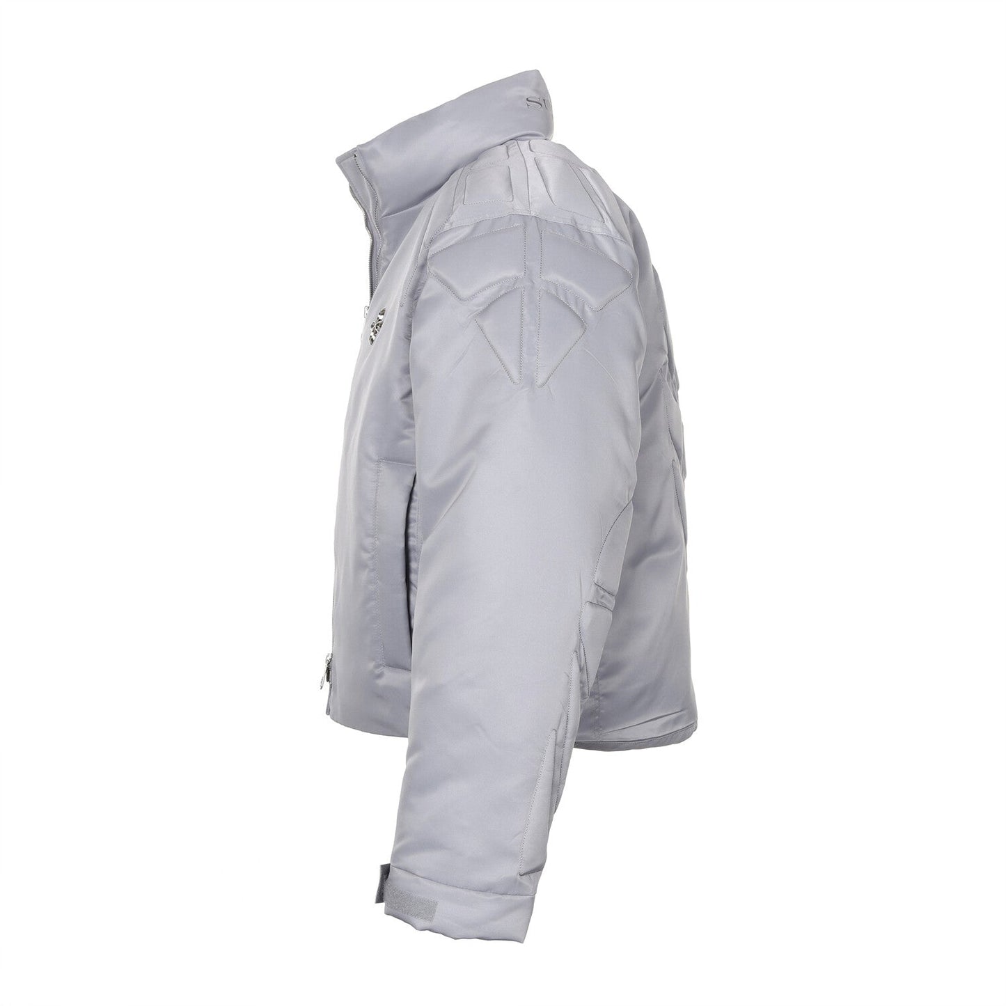 surgery biker embossing puffer jacket 'grey'-Surgery-APOC STORE