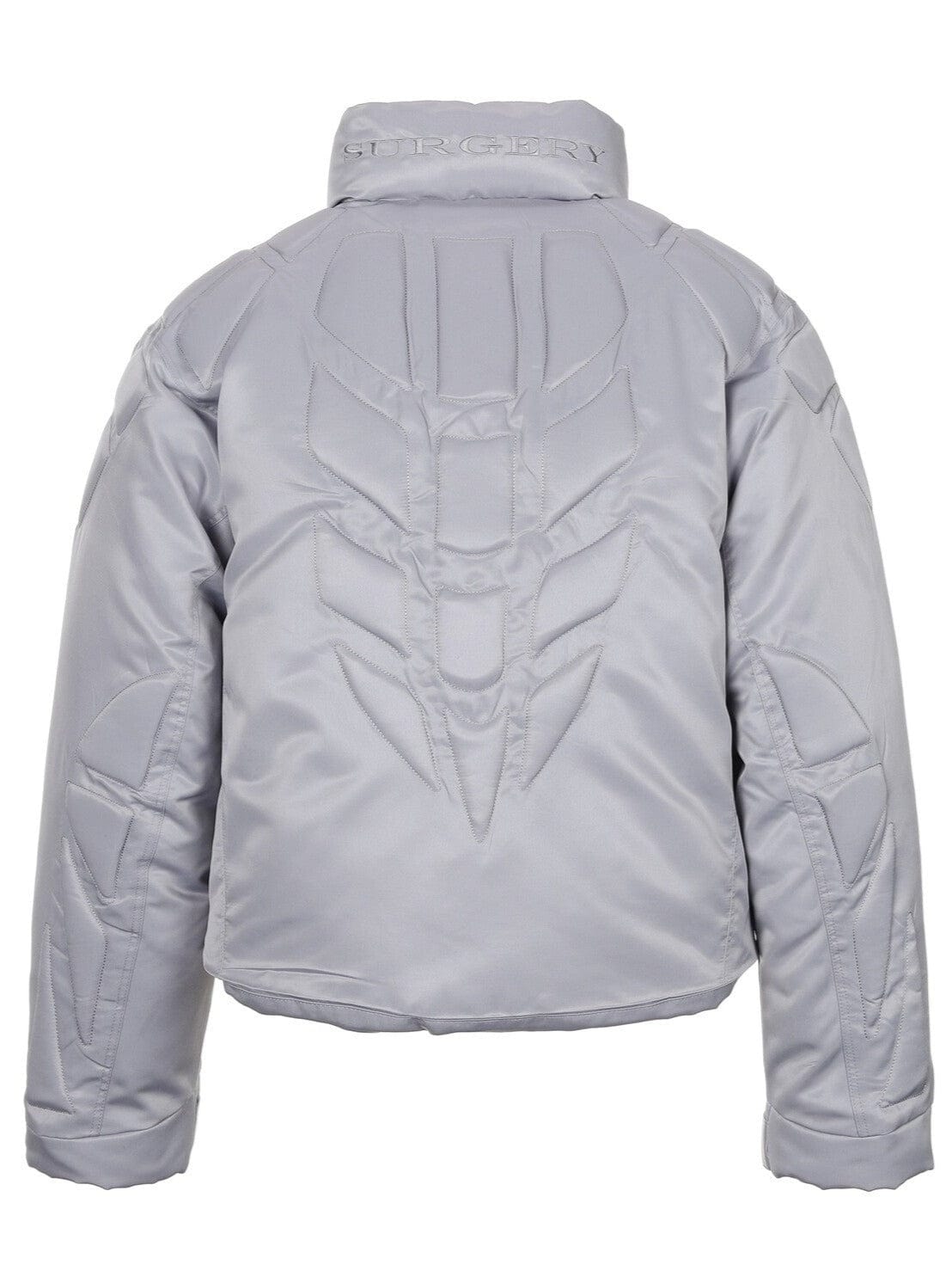 surgery biker embossing puffer jacket 'grey'-Surgery-APOC STORE