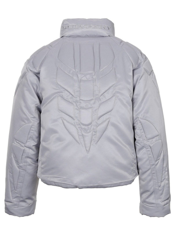 surgery biker embossing puffer jacket 'grey'-Surgery-APOC STORE