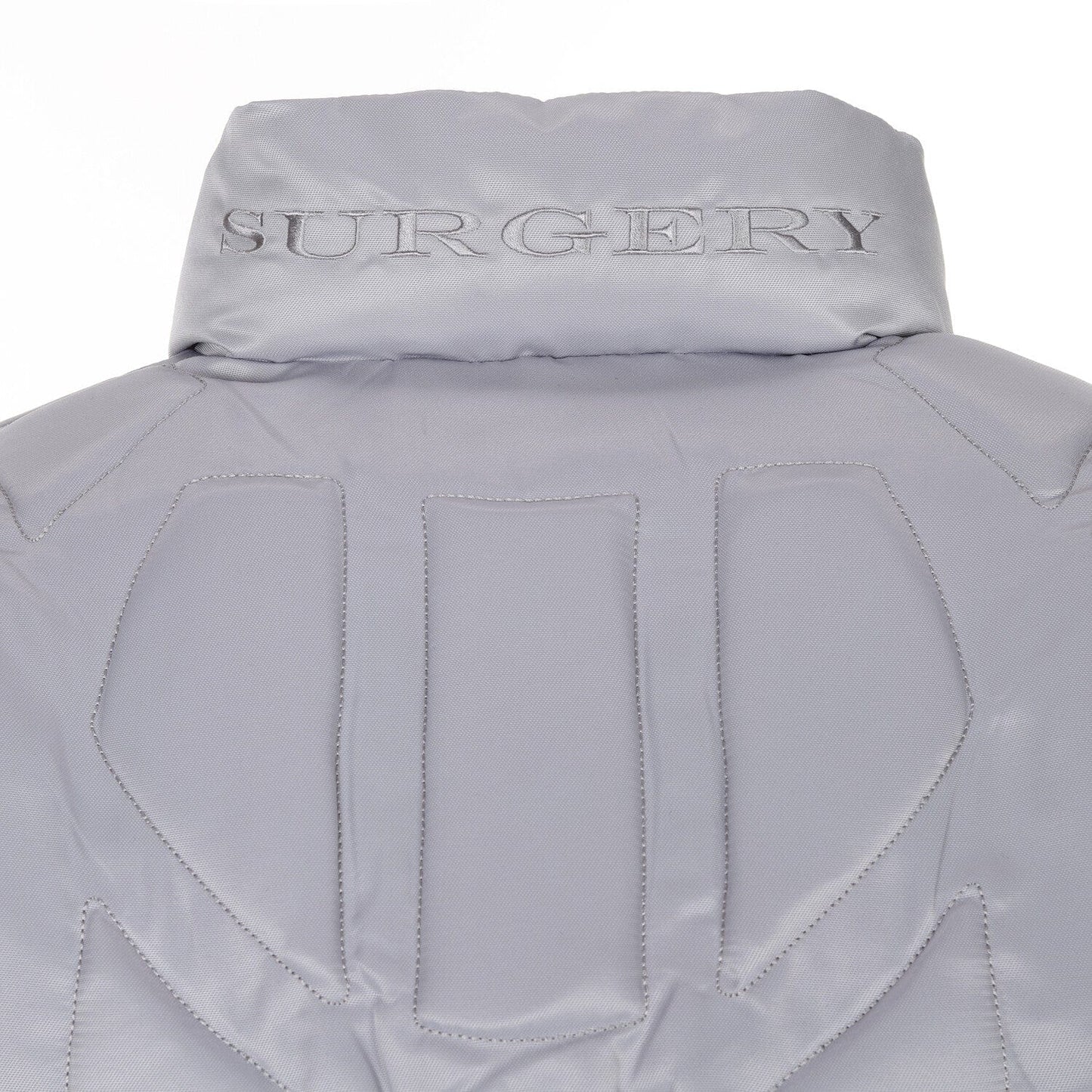 surgery biker embossing puffer jacket 'grey'-Surgery-APOC STORE