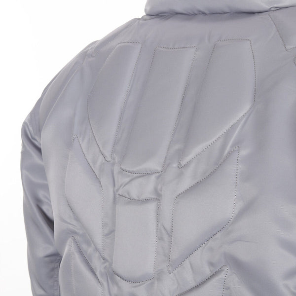 surgery biker embossing puffer jacket 'grey'-Surgery-APOC STORE