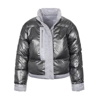 surgery biker embossing puffer jacket 'grey'-Surgery-APOC STORE