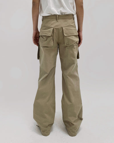HIDDEN CARGO POCKET PANTS BEIGE-EGNARTS-APOC STORE