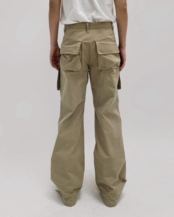 HIDDEN CARGO POCKET PANTS BEIGE-EGNARTS-APOC STORE